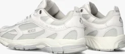 witte mercer amsterdam lage sneakers met combi sneaker