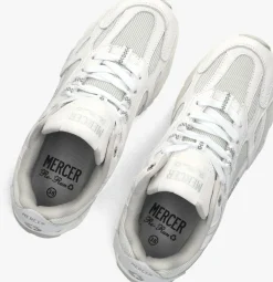 witte mercer amsterdam lage sneakers met combi sneaker