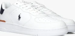 witte polo ralph lauren lage sneakers masters court low top
