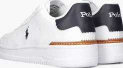 witte polo ralph lauren lage sneakers masters court low top