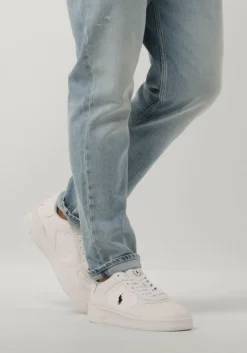 witte polo ralph lauren lage sneakers masters court low top
