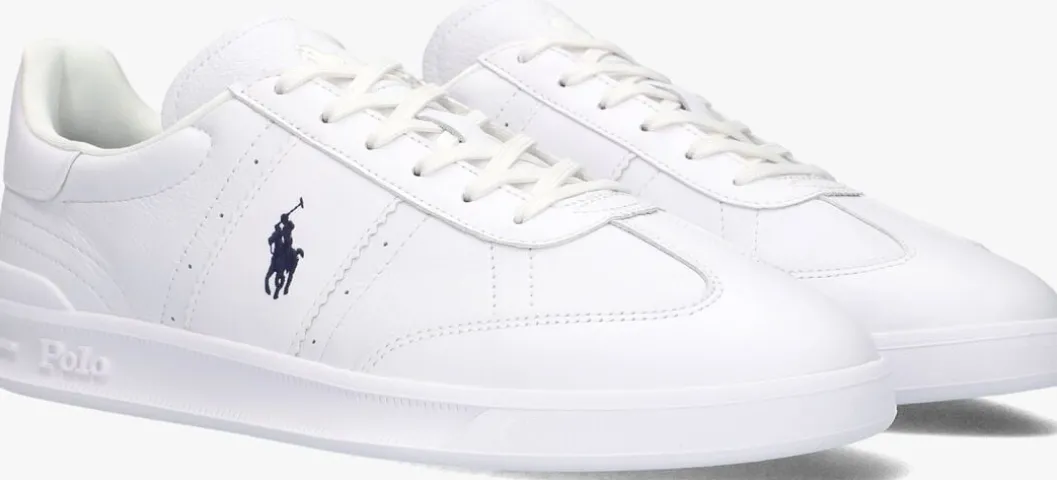 witte polo ralph lauren lage sneakers hrt aera pp low top lace