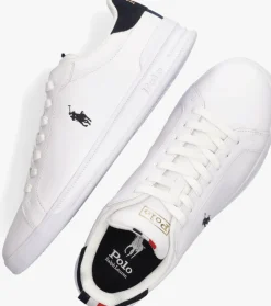 witte polo ralph lauren lage sneakers hrt court ii