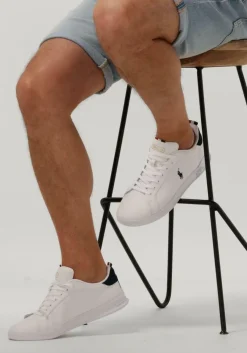 witte polo ralph lauren lage sneakers hrt court ii