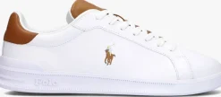 witte polo ralph lauren lage sneakers hrt court ii