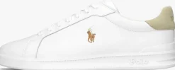 witte polo ralph lauren lage sneakers hrt court