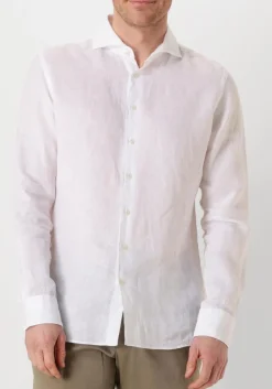 witte profuomo klassiek overhemd shirt x-cutaway linen
