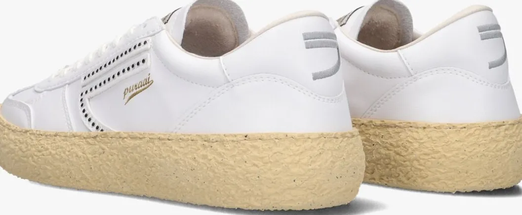 witte puraai lage sneakers 1.01 stud