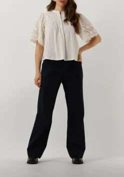 witte ruby tuesday blouses salome blouse with half embro sleeves and round neck