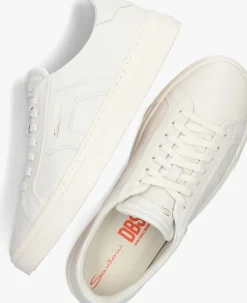 witte santoni lage sneakers gloria 21779