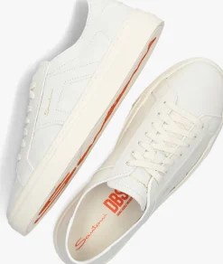 witte santoni lage sneakers 21967