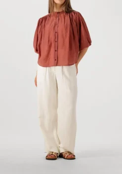 witte second female wijde broek lino troussers