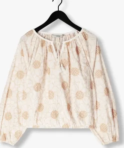 witte summum blouses longsleeve top flower embroidery