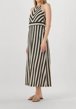 witte summum maxi jurk long halter fine crochet dress