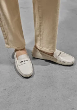 witte tod's mocassins gommino 22l baffo metallo