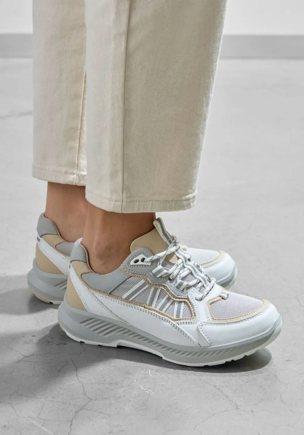 witte xsensible lage sneakers 34000.5