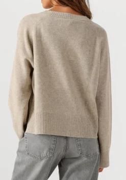 zand closed trui crew neck wide sleeve