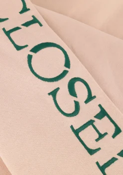 zand closed trui logo hoodie