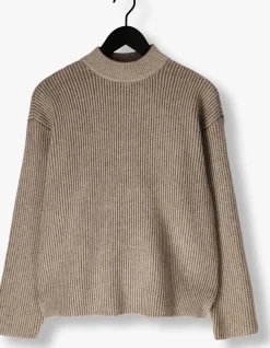 zand co'couture trui terisa turtle rib knit