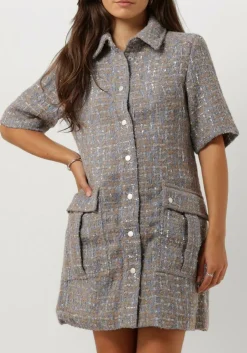 zand second female mini jurk lilje dress