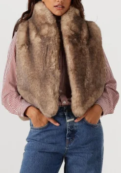 zand vanessa bruno faux fur jas marcello vest