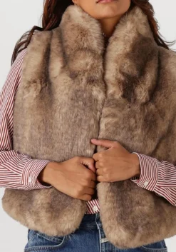 zand vanessa bruno faux fur jas marcello vest