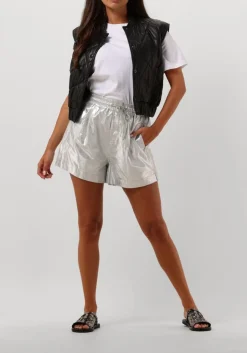 zilveren co'couture korte broek phoebe crackle short