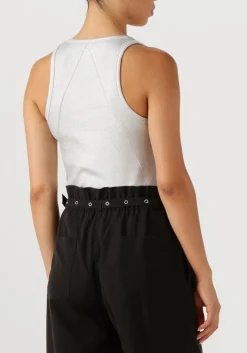 zilveren dante6 top zora metallic logo tanktop