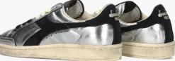 zilveren diadora heritage lage sneakers prestige metal used