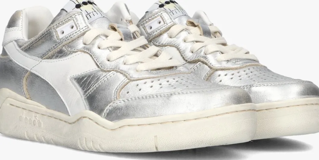 zilveren diadora heritage lage sneakers b.560 metal wn