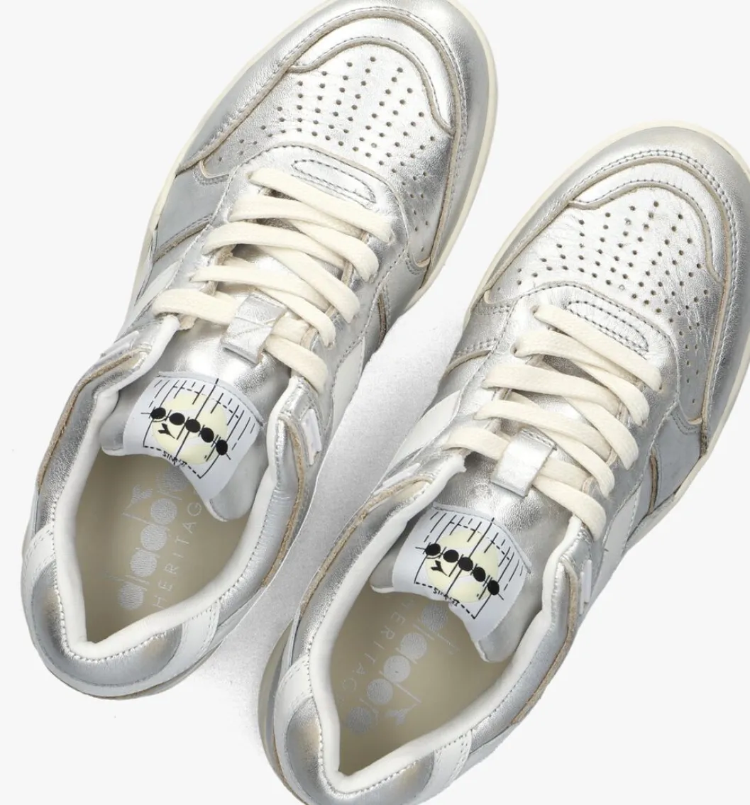 zilveren diadora heritage lage sneakers b.560 metal wn