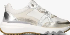 zilveren floris van bommel lage sneakers sfw-10111
