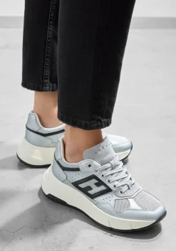 zilveren hogan sneakers met mesh sneaker