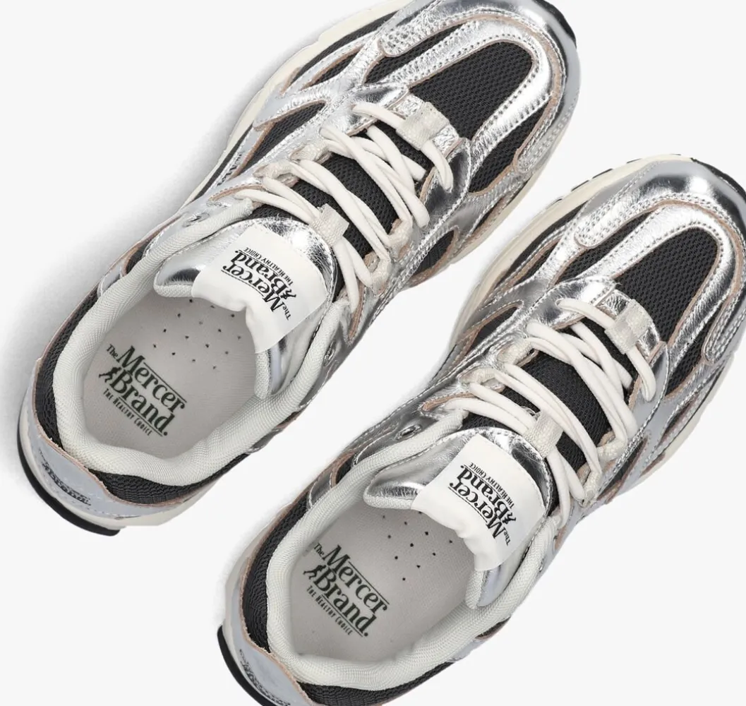 zilveren mercer amsterdam lage sneakers the re-run pineapple 2.0