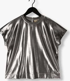 zilveren mos mosh top mmnivola o-neck metallic tee