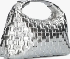 zilveren núnoo schoudertas dandy braided recycled cool