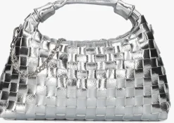 zilveren núnoo schoudertas dandy braided recycled cool