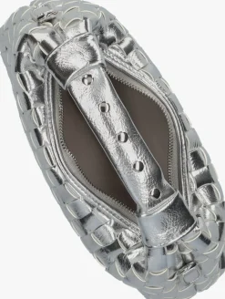 zilveren núnoo schoudertas dandy braided recycled cool