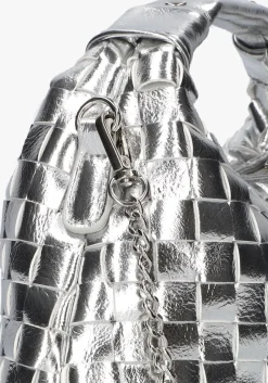 zilveren núnoo schoudertas dandy braided recycled cool