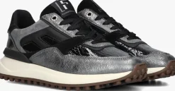 zilverkleurig floris van bommel lage sneakers sfw-10128 noppi