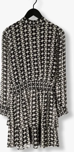 zwarte aaiko mini jurk gabry ikat dot vis 515