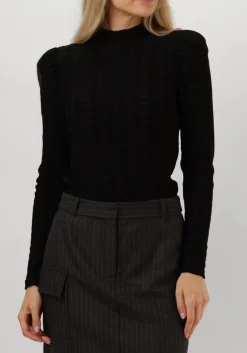 zwarte aaiko tops & t-shirts ivona zig-zag pes 169