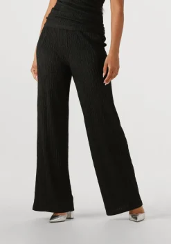 zwarte aaiko wijde broek ramona structure pes 564