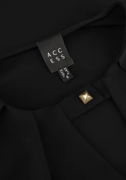 zwarte access blouses blouse with front v opening