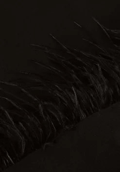 zwarte access mini jurk long sleeve mini dress with feat