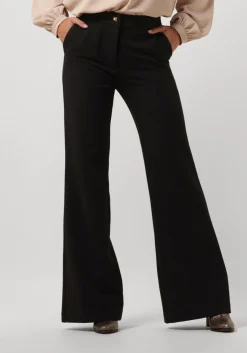 zwarte access pantalon flare pants with metallic stud d