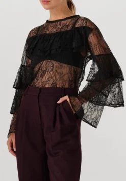 zwarte alix the label blouses ruffle lace top