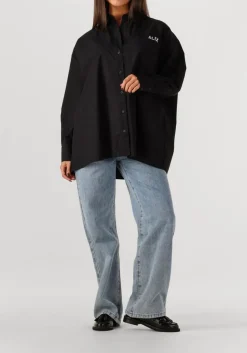 zwarte alix the label blouses ladies woven oversized poplin blouse