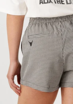 zwarte alix the label korte broek ladies woven boucle shorts