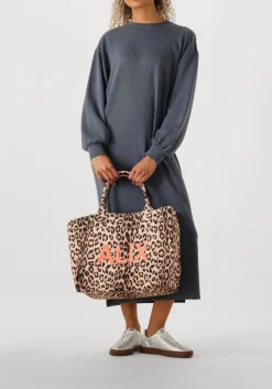 zwarte alix the label mini jurk ladies knitted flowy long sweater dress